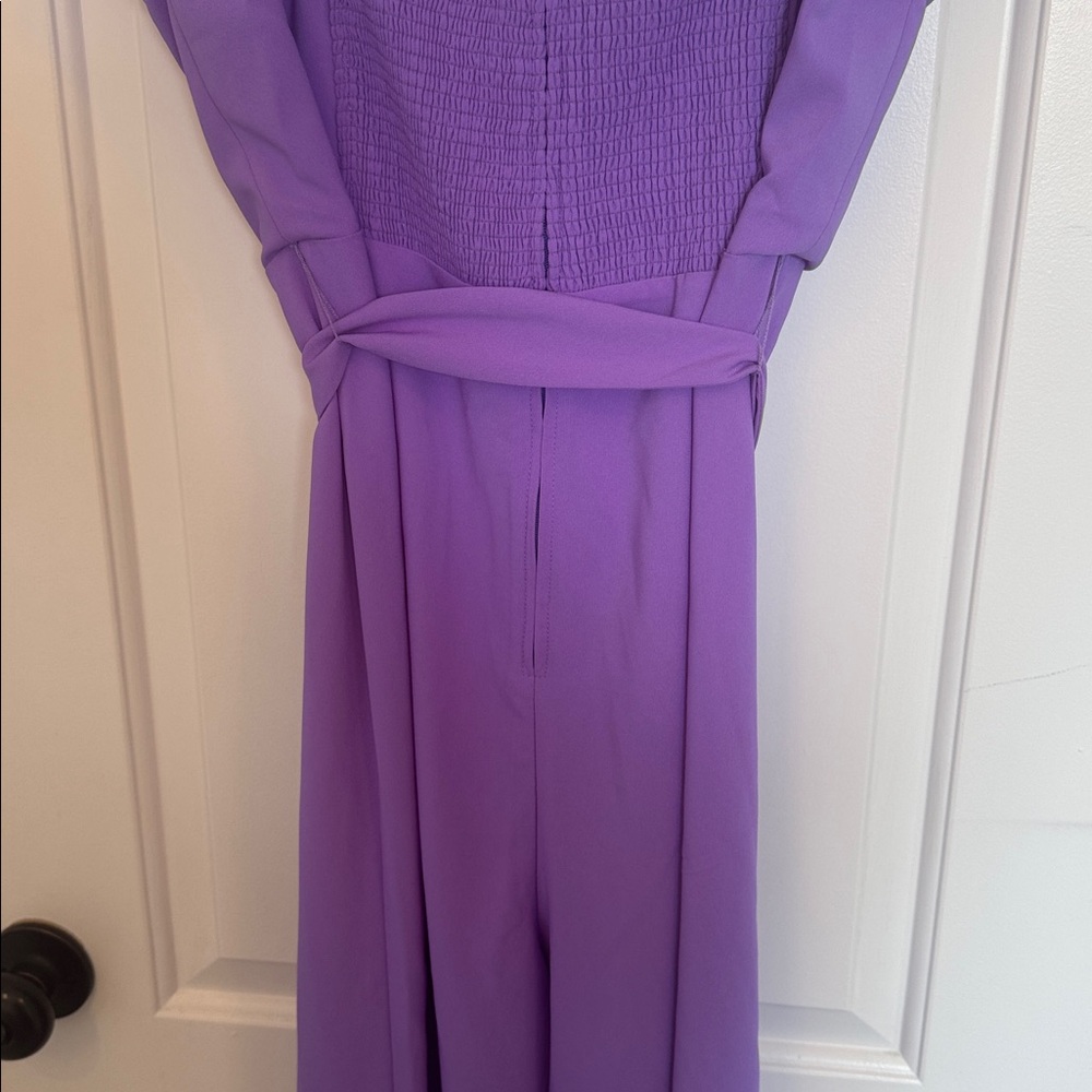 Lilly Pulitzer Zima Sleeveless Lavender Ruffle-Strap Jumpsuit 14 - Picture 8 of 10